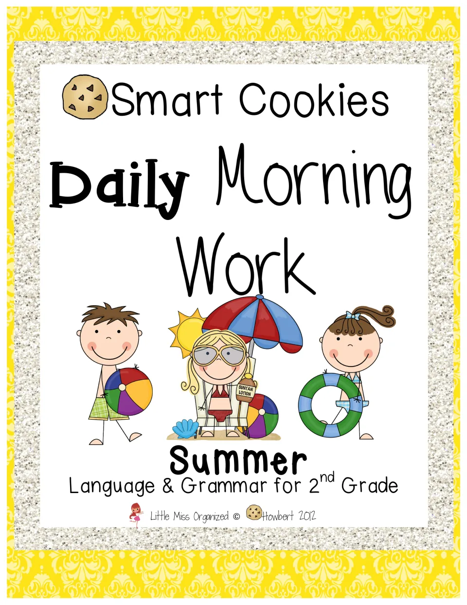 Cover of Smart Cookies Daily Morning Work, identifying summer language and grammar practice for second grade