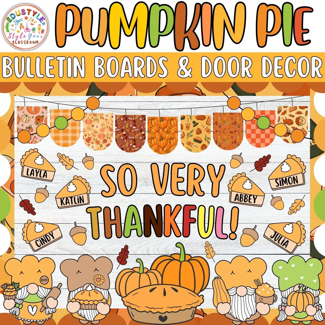 So Very Thankful — Thanksgiving Bulletin Board & Door Decor – cover