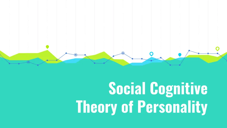 Lecture title slide introducing Social Cognitive Theory of Personality, the topic of this psychology presentation