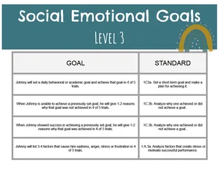 Social Emotional Goals Examples – preview 2