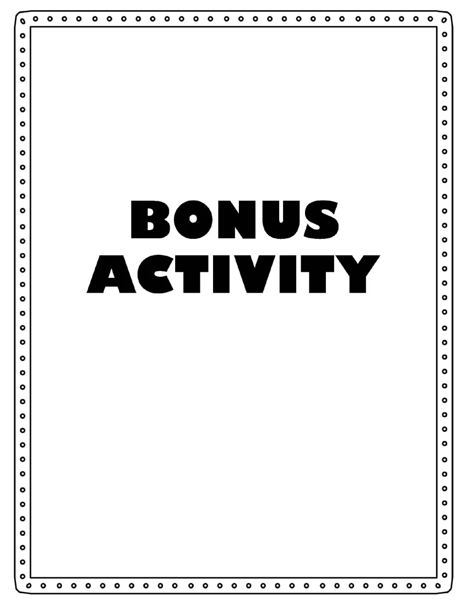 Bonus activity divider introduces the pack's additional emotion recognition activity featuring crayons