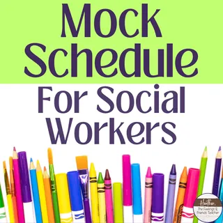 Social Work Weekly Mock Schedule Form-- Schedule Template – cover