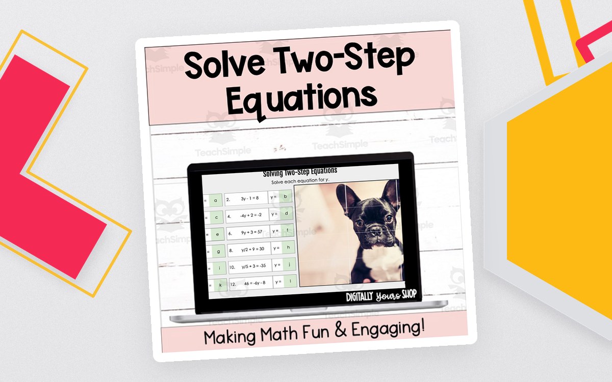 Solve Two-Step Equations Digital Self-Checking Activity preview