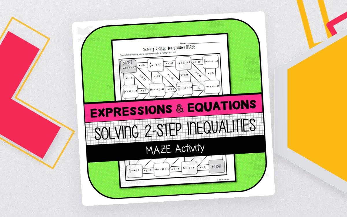 Solving 2-Step Inequalities MAZE Activity preview