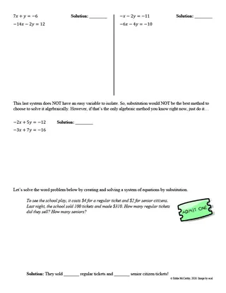 Solving Systems by Substitution Guided Notes + Homework Set – sample page 3
