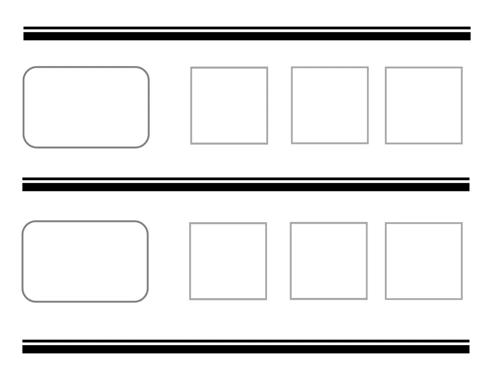 Two-category sorting mat, page 9: two blank categories with three spaces each for students to sort and match items
