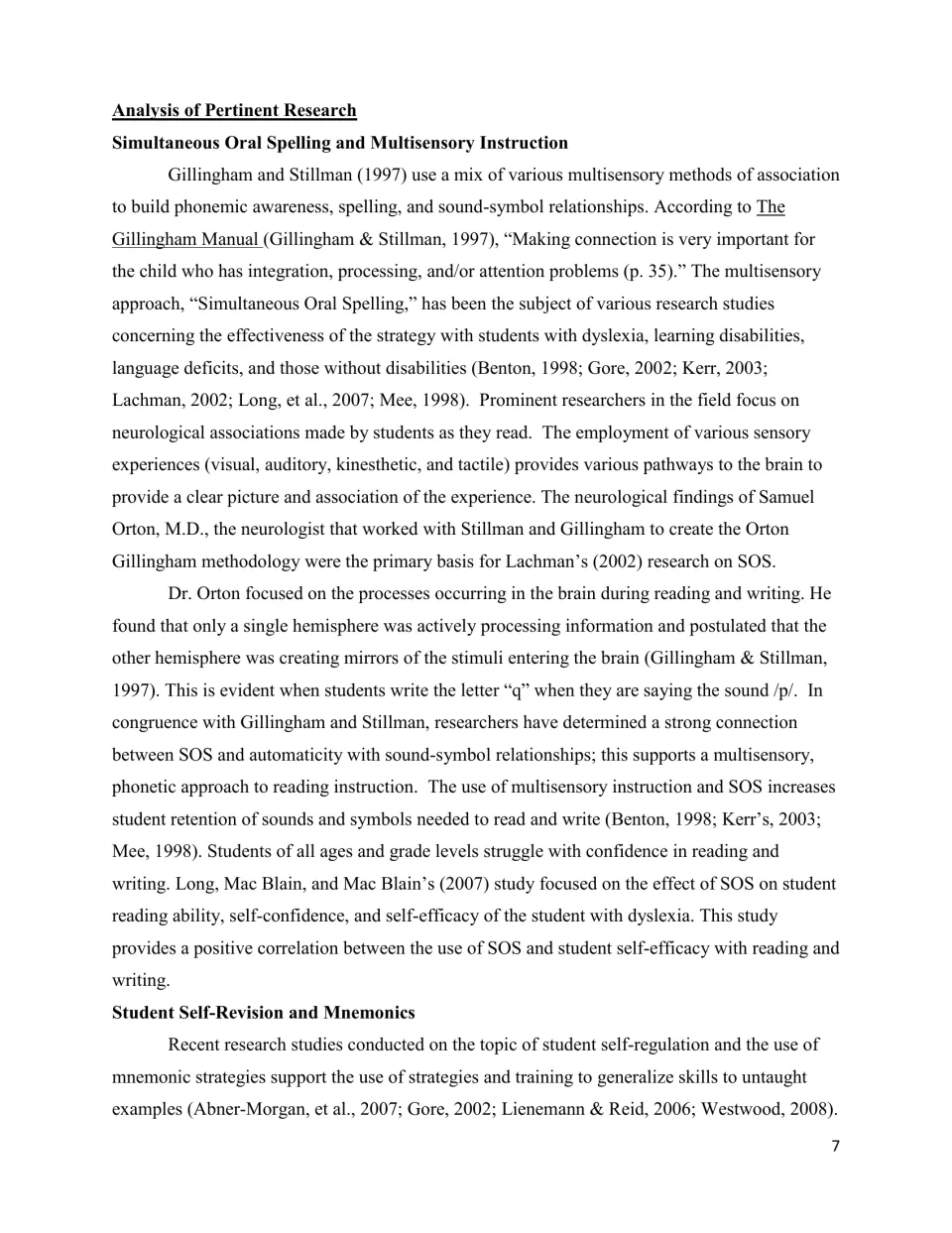 Research review discusses oral spelling, multisensory instruction, and student self-revision with mnemonics