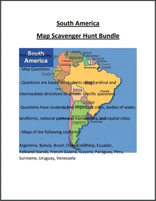 South America Map Scavenger Hunt Bundle – cover