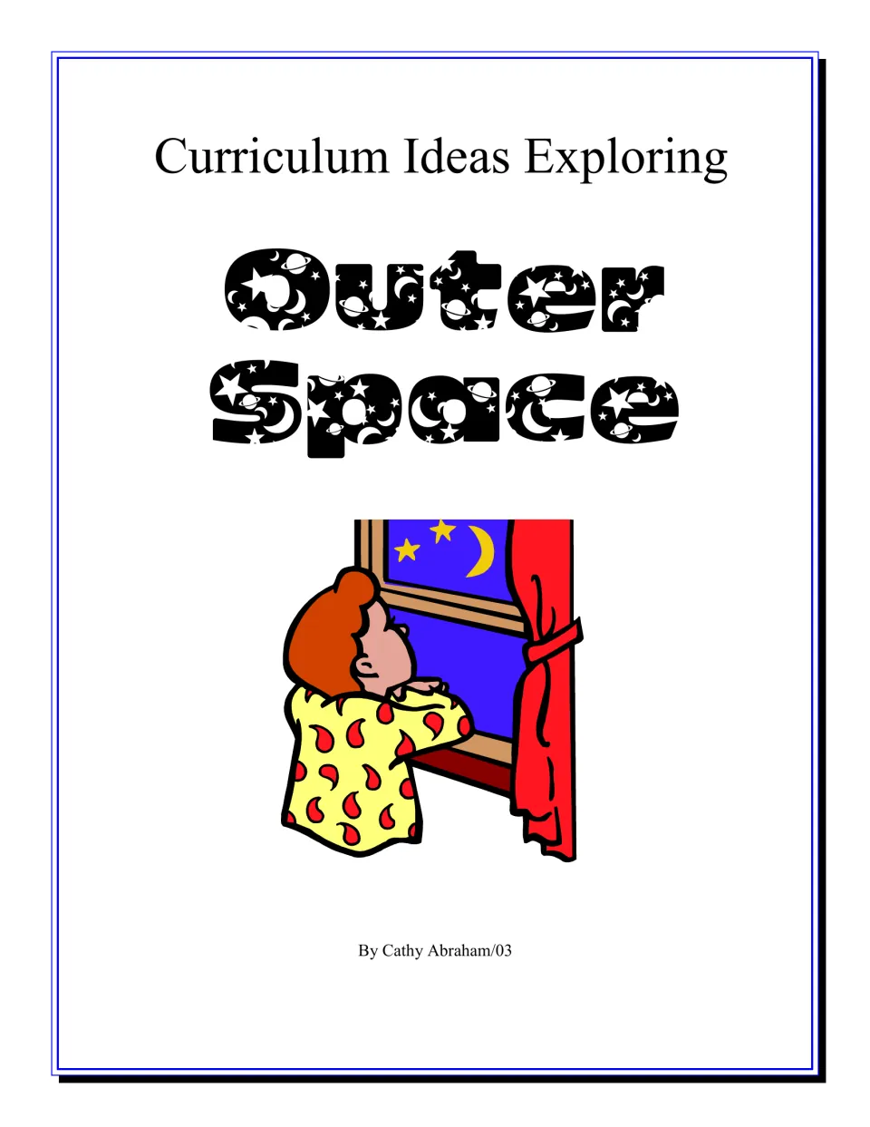 Cover of the outer space curriculum ideas collection, titled 'Curriculum Ideas Exploring Outer Space'