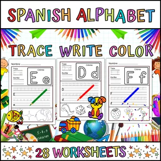 Spanish Alphabet Letter Tracing Activities Worksheets – sample page 2