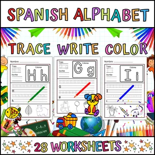 Spanish Alphabet Letter Tracing Activities Worksheets – sample page 3