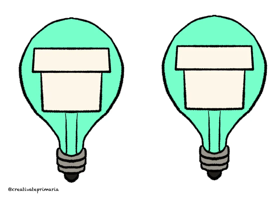 Two mint-green round lightbulb cutouts for students to add names, favorite things, or classroom goals