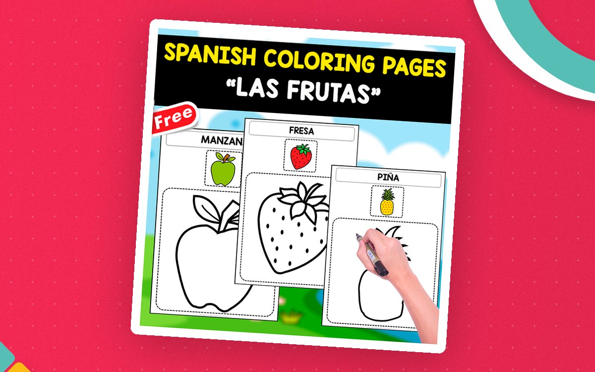 SPANISH COLORING PAGES | The Fruits preview