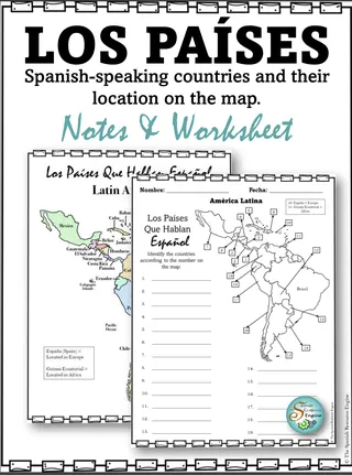 Spanish Speaking Countries Map – With Capitals – cover