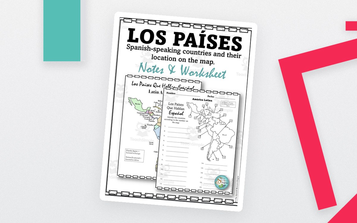 Spanish Speaking Countries Map – With Capitals preview