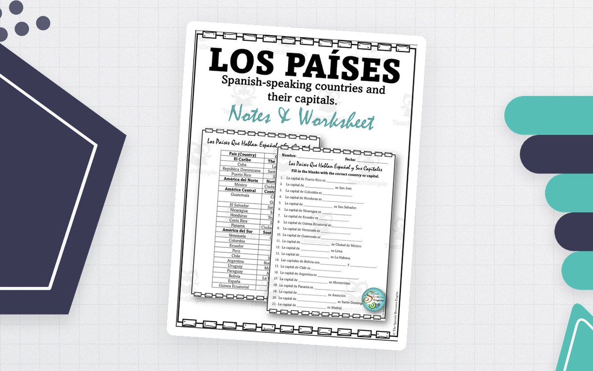 Spanish-Speaking Countries and Capitals Lesson preview