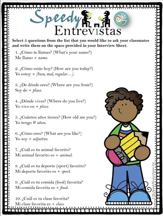 Spanish: Interview Questions – sample page 3