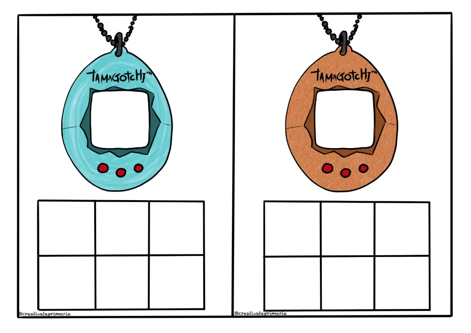 Aqua and orange textured player boards, six spaces each for tracking a pet's progress from card to card during play