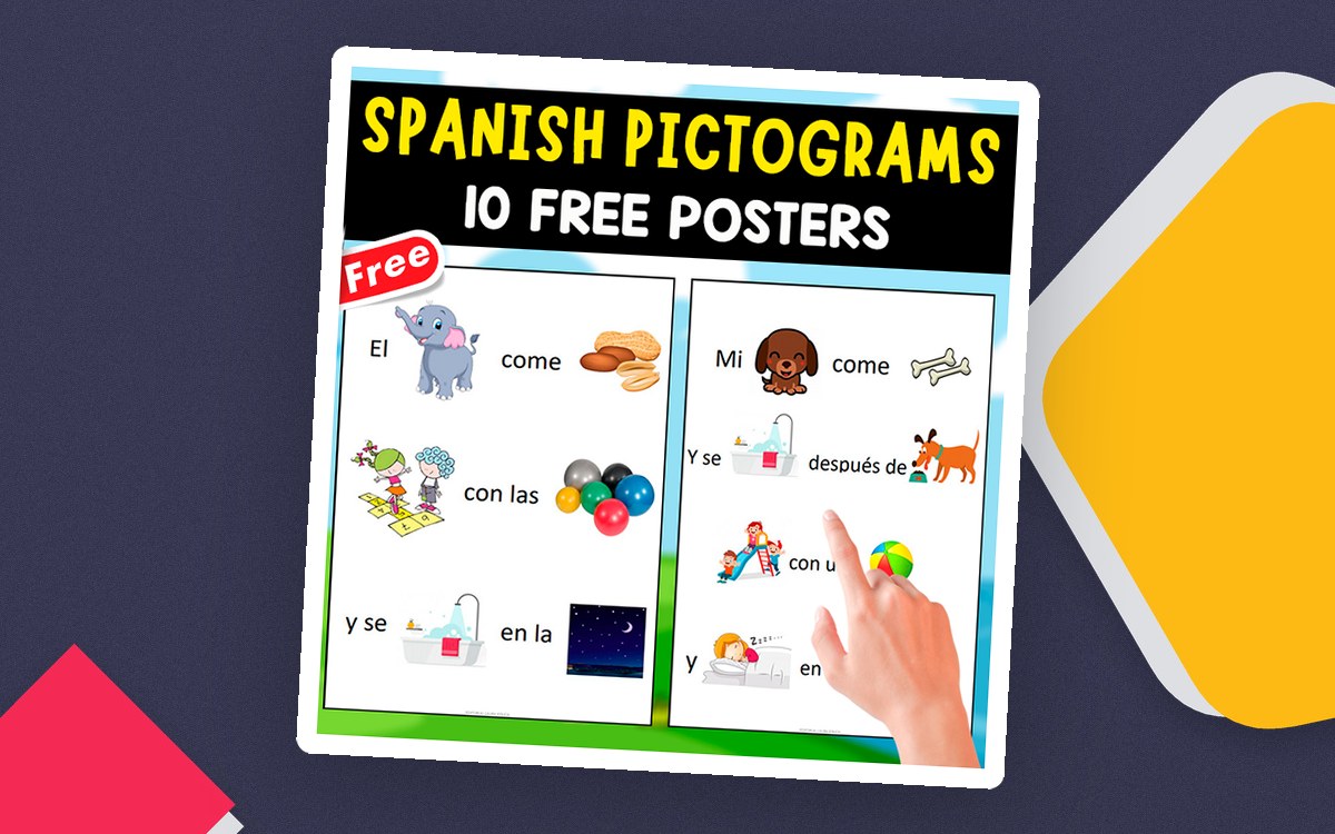 SPANISH PICTOGRAMS | 10 FREE POSTERS poster preview.