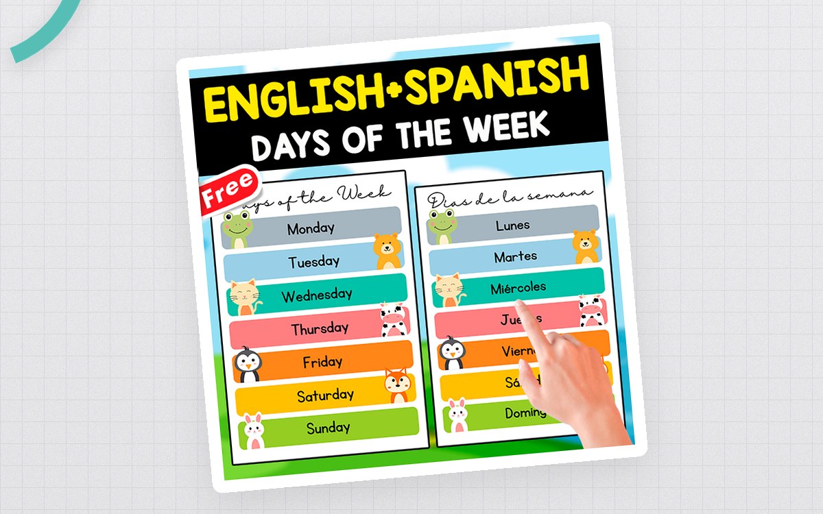 Spanish Days of the Week – Classroom Poster preview