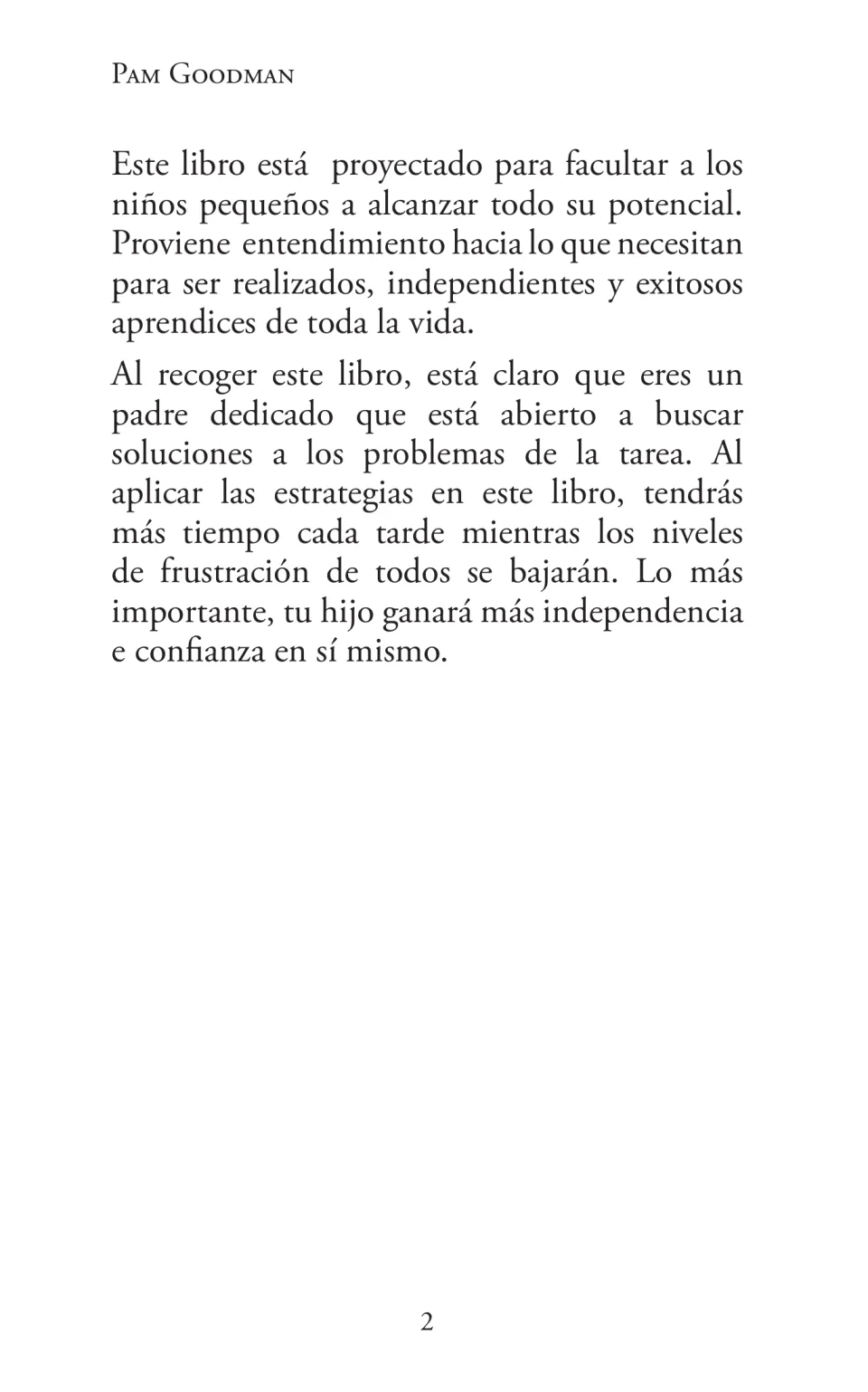 Introduction continuation in the Spanish homework guide explains its aims of reducing frustration and building confidence