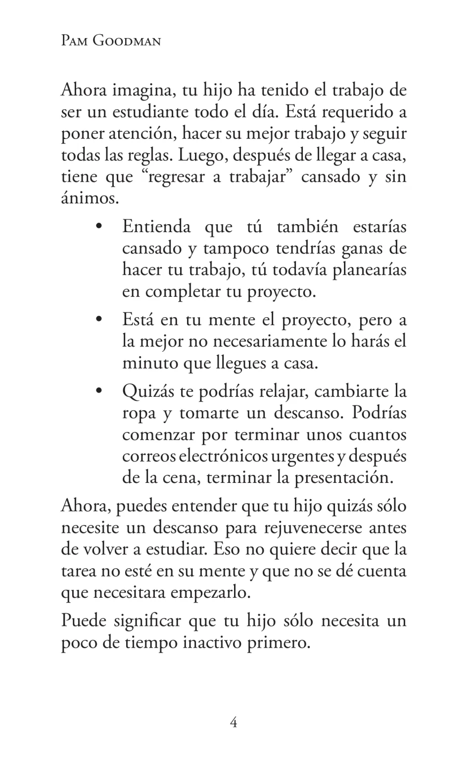Empathy chapter continuation compares homework after school to extra work and explains children's need for a break