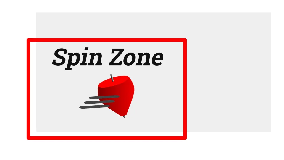 Title slide for Spin Zone, a media literacy resource introducing a press secretary and news anchor simulation