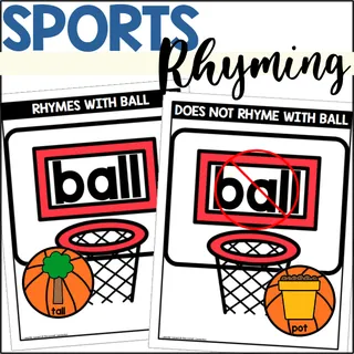Sports Themed Rhyming Words – cover