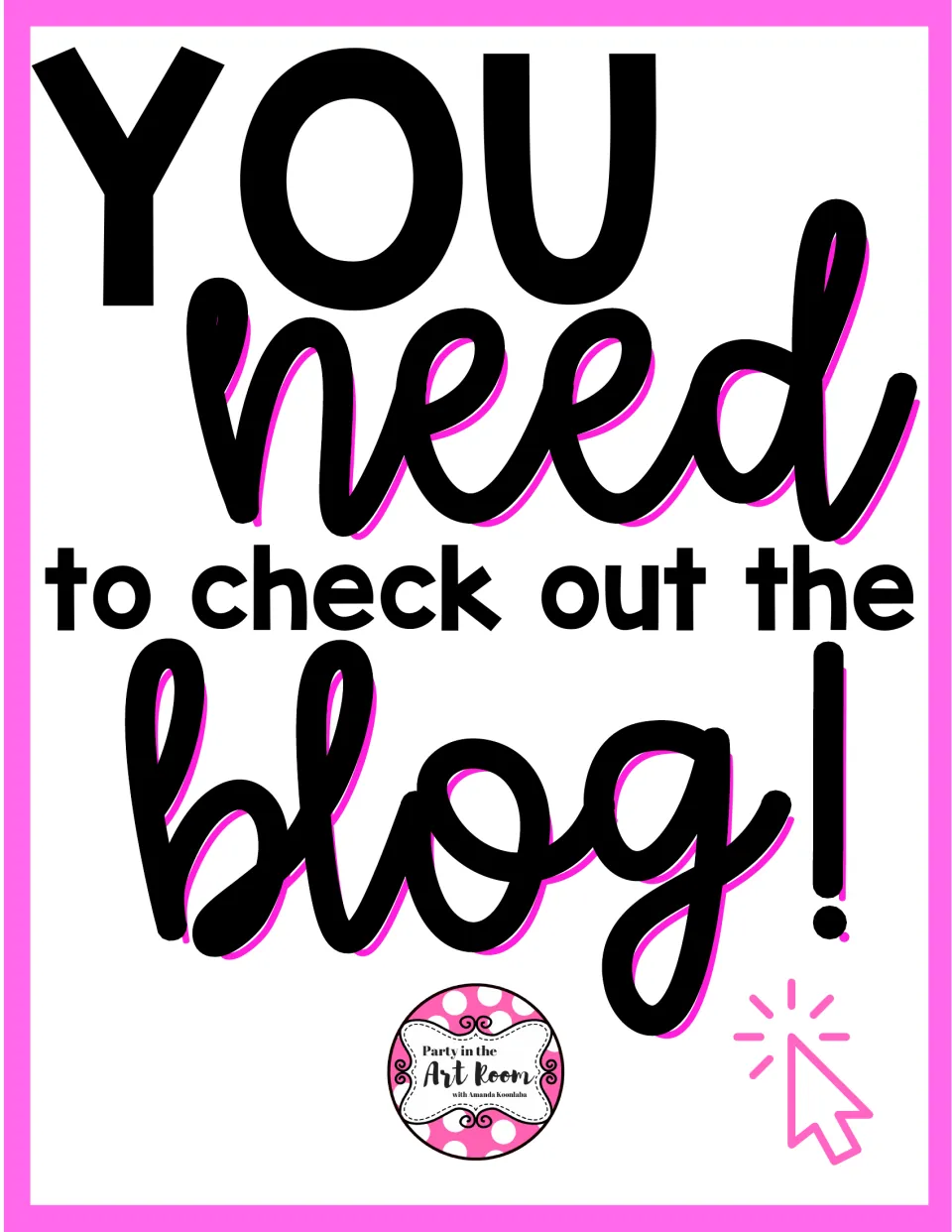 Blog promotion in the bunting resource reads “YOU need to check out the blog!” above the author's logo