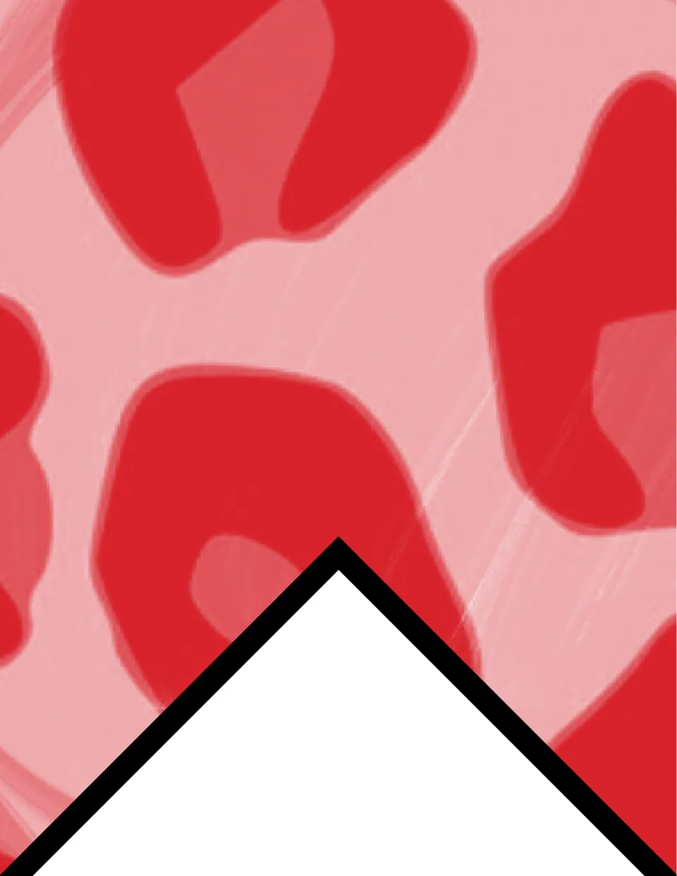 Second printable bunting flag has crimson spots on a pink background for classroom or bulletin board display