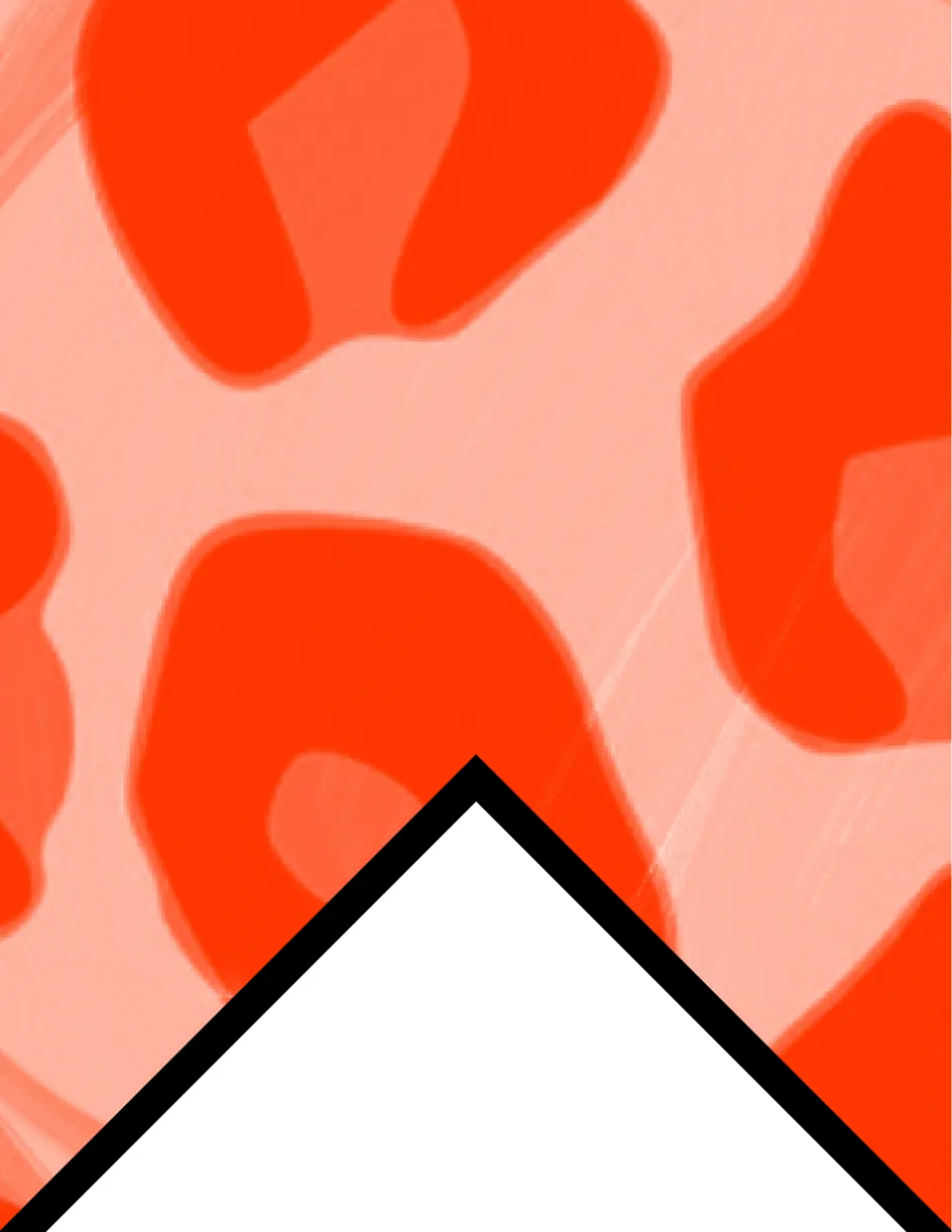 Fifth printable bunting flag has bright orange spots on a peach background for classroom display