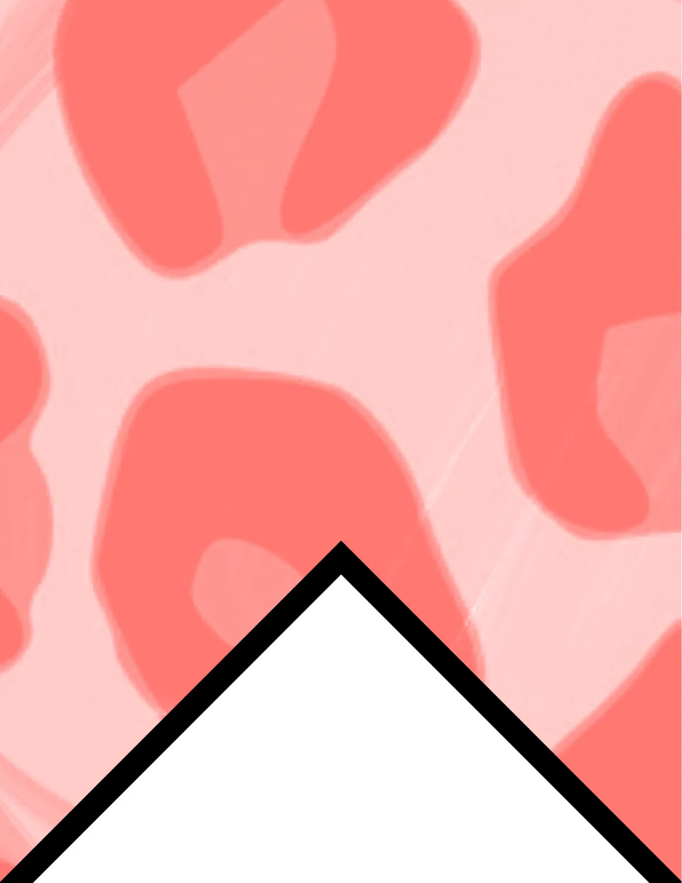 Sixth printable bunting flag has coral spots on a pale pink background for classroom or bulletin board display