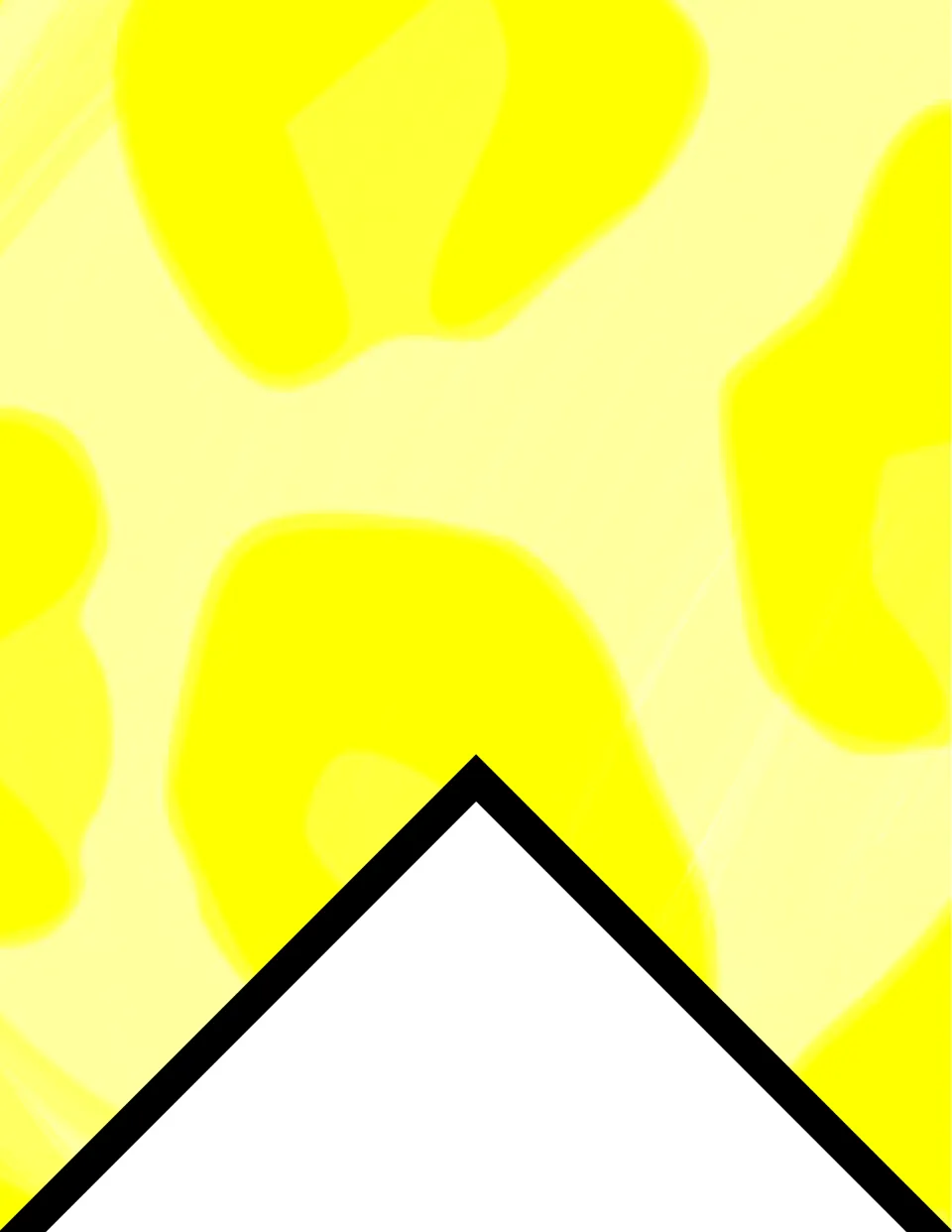 Seventh printable bunting flag has bright yellow spots on a pale yellow background for classroom display