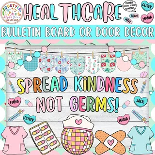 Spread Kindness Not Germs! Nurse Bulletin Board And Door Decor Kitc – cover