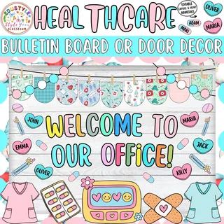 Spread Kindness Not Germs! Nurse Bulletin Board And Door Decor Kitc – preview 1
