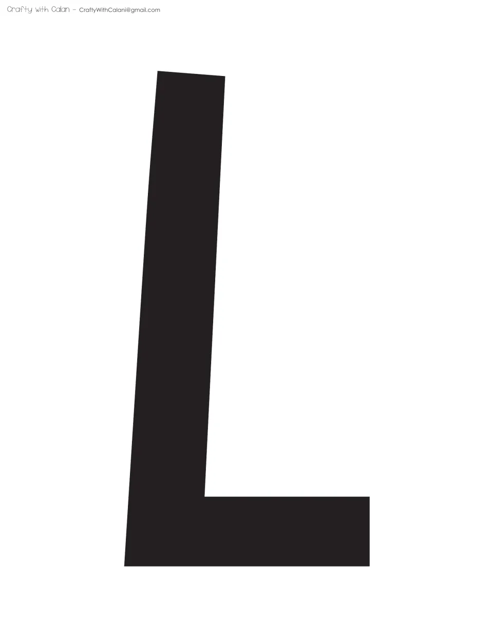 Bulletin board title letter L in black, the first lettering sheet in the spring flowers classroom display kit