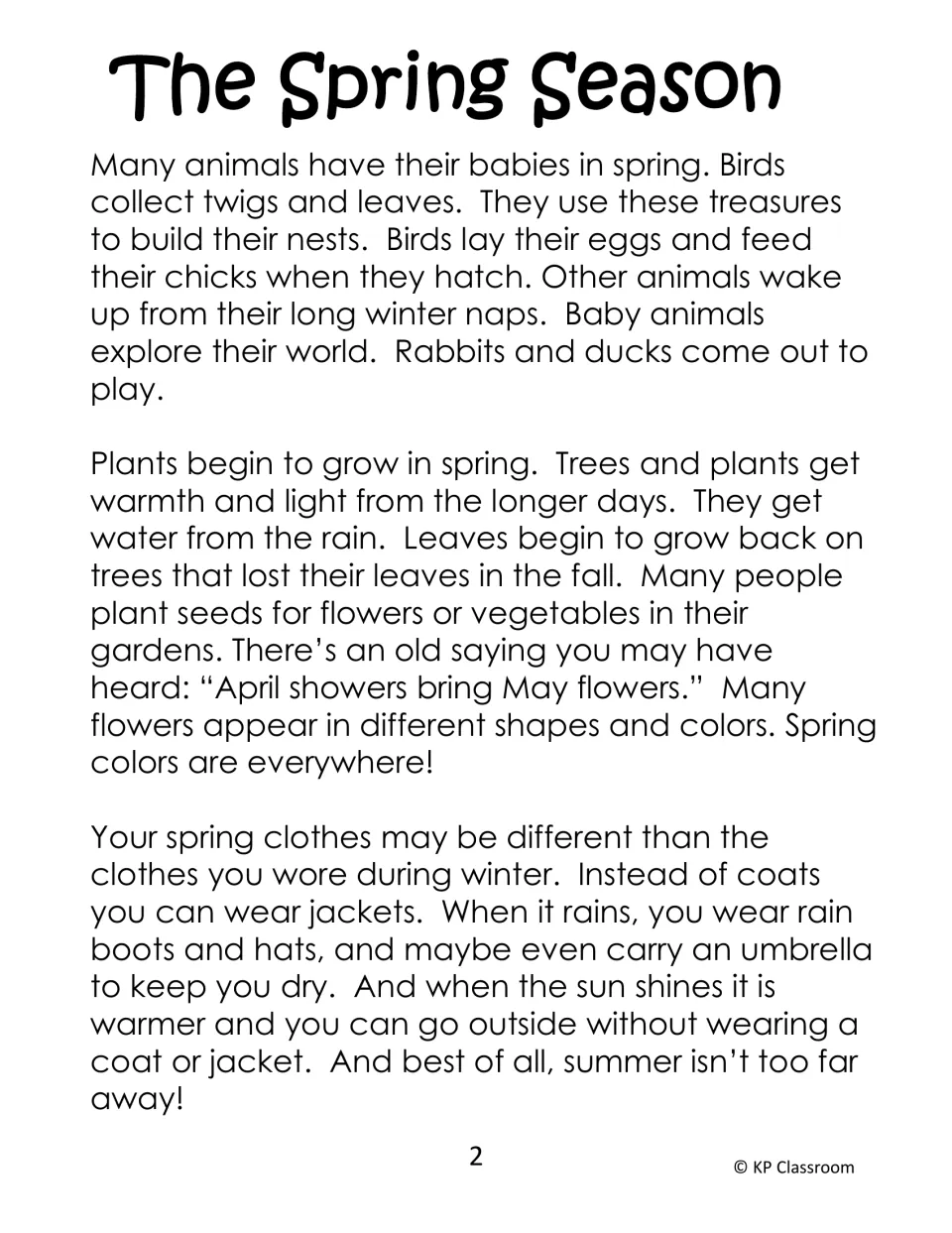 Spring season reading, part 2: baby animals, nesting birds, growing plants, gardens, and spring clothing