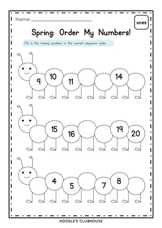 Spring Worksheets – Cut and Paste Activity Set – sample page 2
