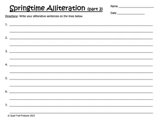 Springtime Alliteration Worksheets – sample page 3