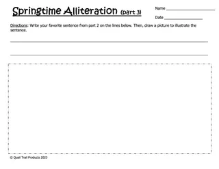 Springtime Alliteration Worksheets – sample page 4
