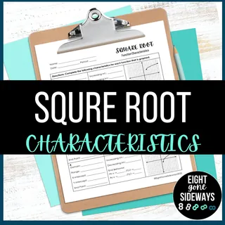 Square Root Function Worksheet – cover