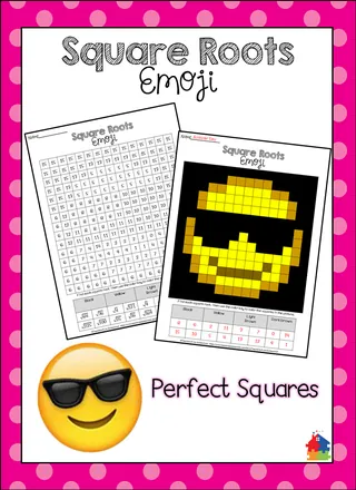 Square Roots Emoji Math Activity – cover