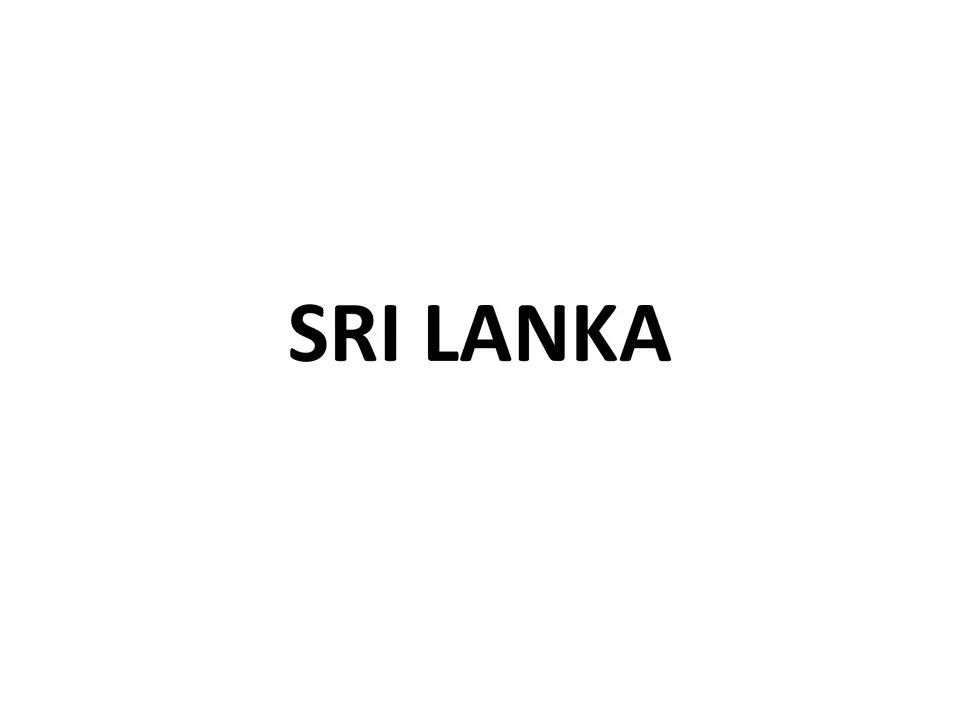 Sri Lanka title page: the country name in bold capitals, opening a set of printable outline and city maps