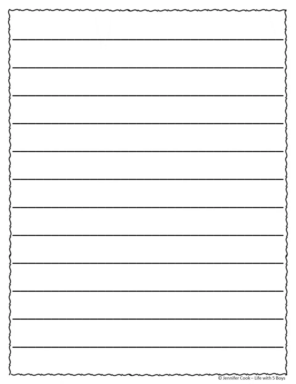 Additional draft paper without a printed prompt provides more writing space for the leprechaun school story