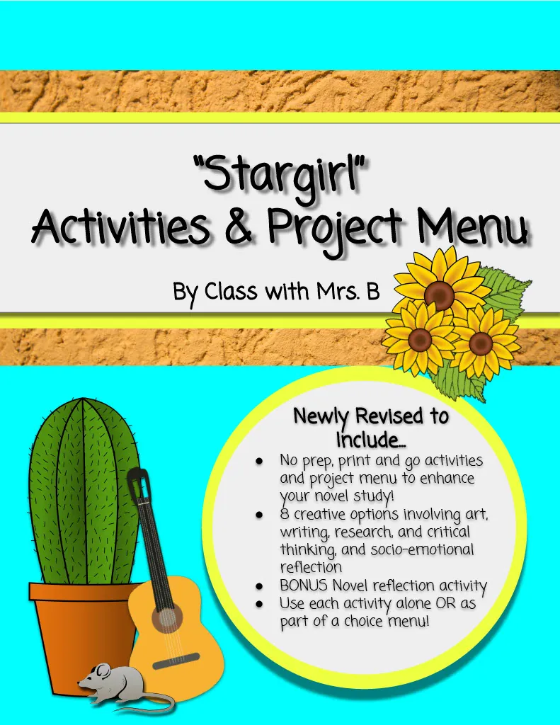 "Stargirl" Activities + Project Menu – cover