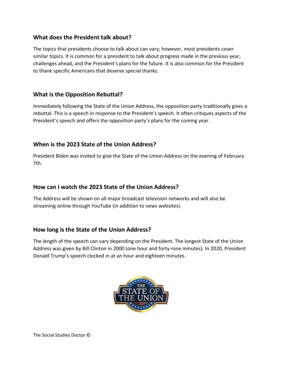 FAQ reading, part 2: typical speech topics, the opposition rebuttal, the 2023 date, how to watch and the longest speech