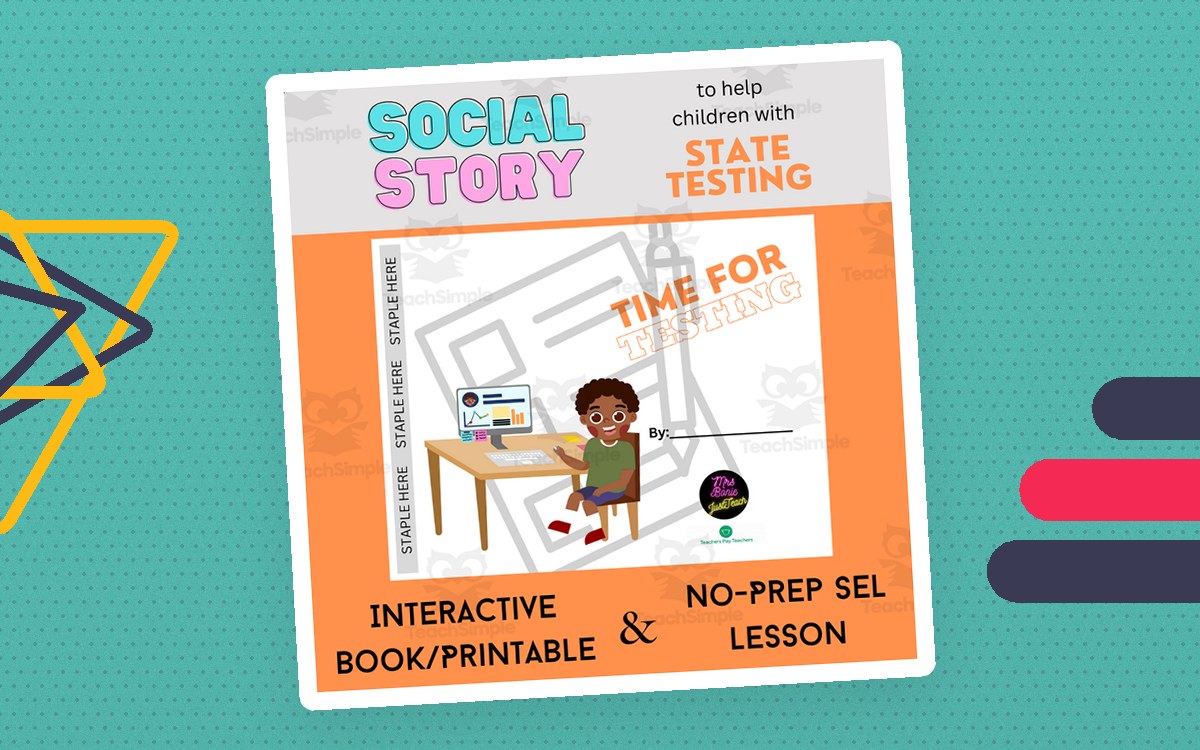 State Testing Anxiety & Tips Interactive Book SEL Activity teaching resource preview