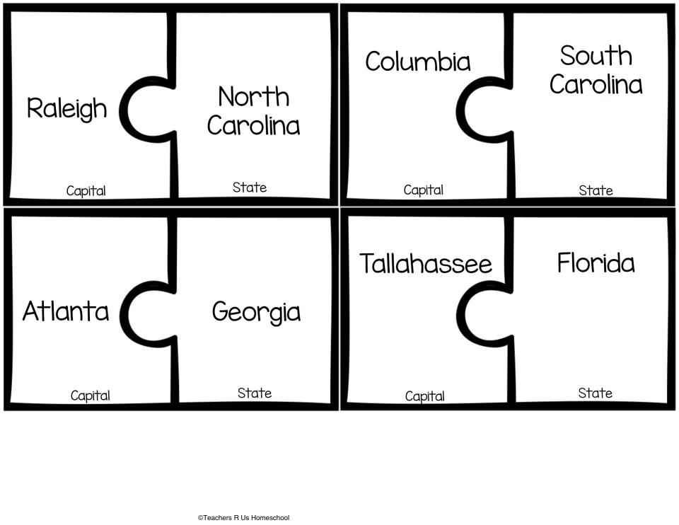 Southeast capitals: students join Raleigh, Columbia, Atlanta and Tallahassee pieces to the Carolinas, Georgia and Florida