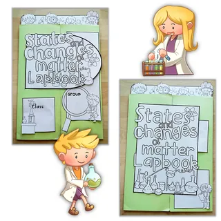 States and Changes of Matter Lapbook (Science/ELA) – sample page 2