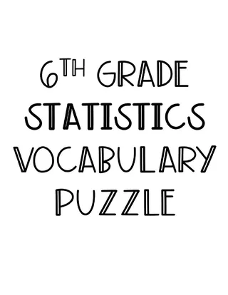 Statistics Vocabulary Crossword Puzzle – cover